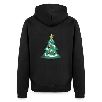 Cadeau de Noël Sapin de Noël - Veste à capuche bio Premium Unisexe - noir - Dos - Nico (187cm)