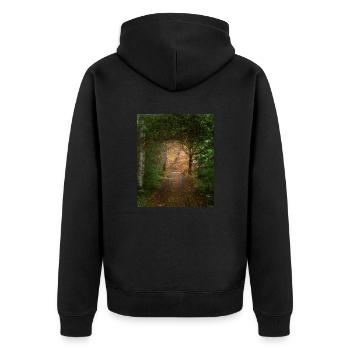 Forêt - Veste à capuche bio Premium Unisexe - noir - Dos - Nico (187cm)