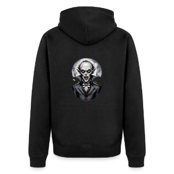 un vampire souriant 6 - Veste à capuche bio Premium Unisexe - noir - Dos - Nico (187cm)