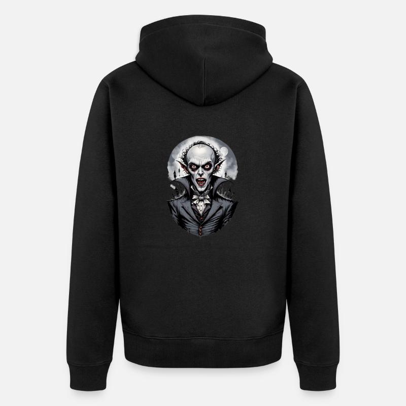 un vampire souriant 6 - Veste à capuche bio Premium Unisexe - noir