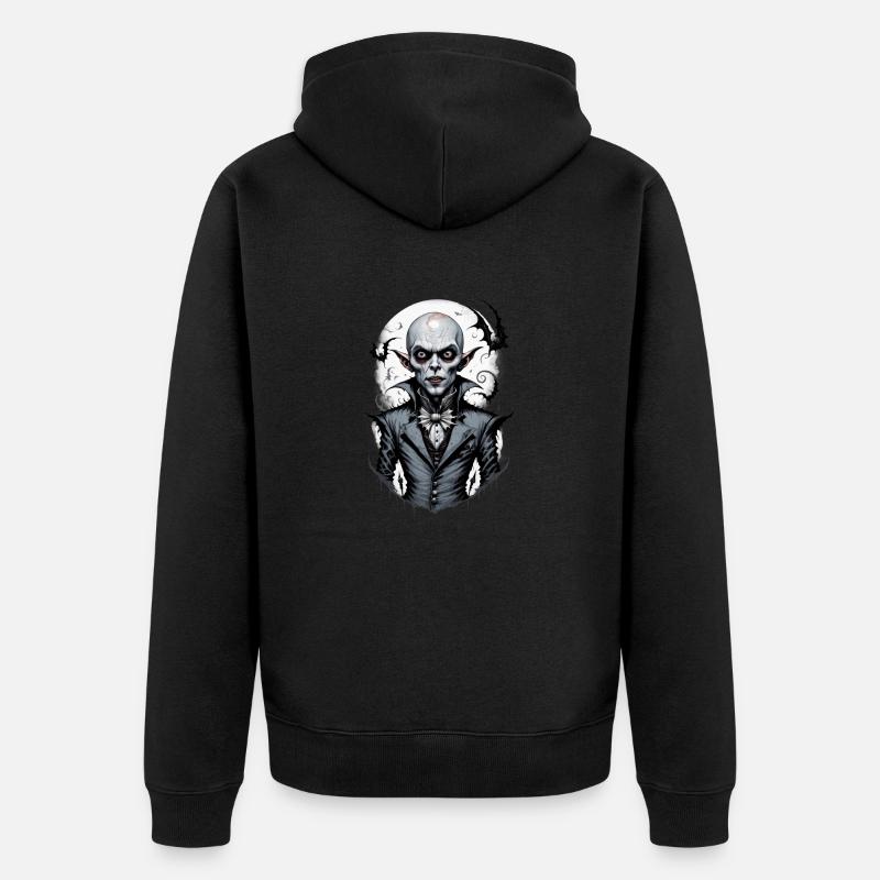 un vampire souriant 7 - Veste à capuche bio Premium Unisexe - noir