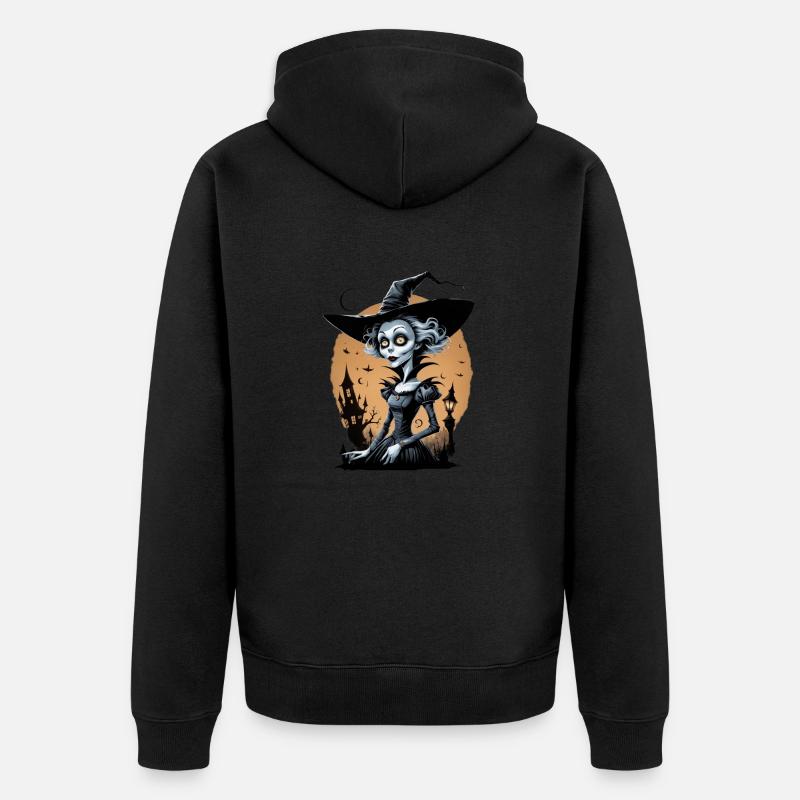 sorcière classique 5 - Veste à capuche bio Premium Unisexe - noir