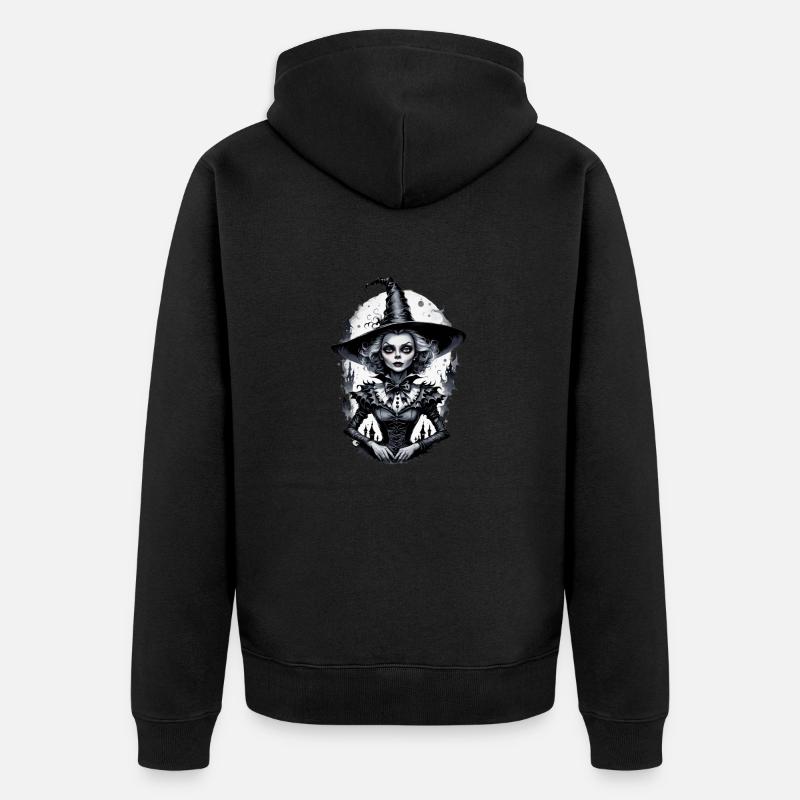 sorcière classique 11 - Veste à capuche bio Premium Unisexe - noir