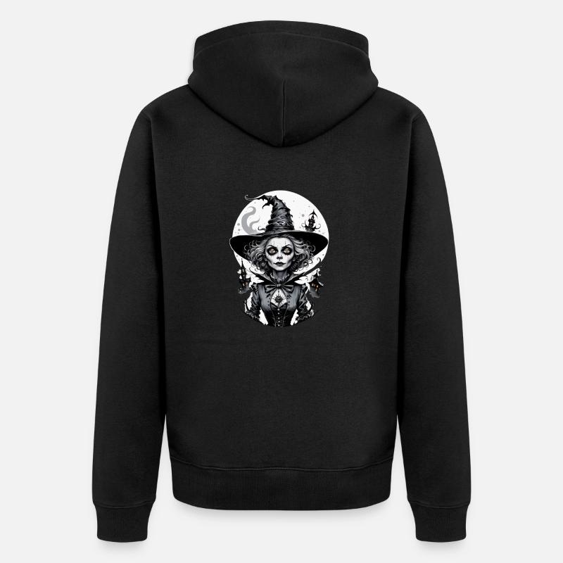 sorcière classique 23 - Veste à capuche bio Premium Unisexe - noir