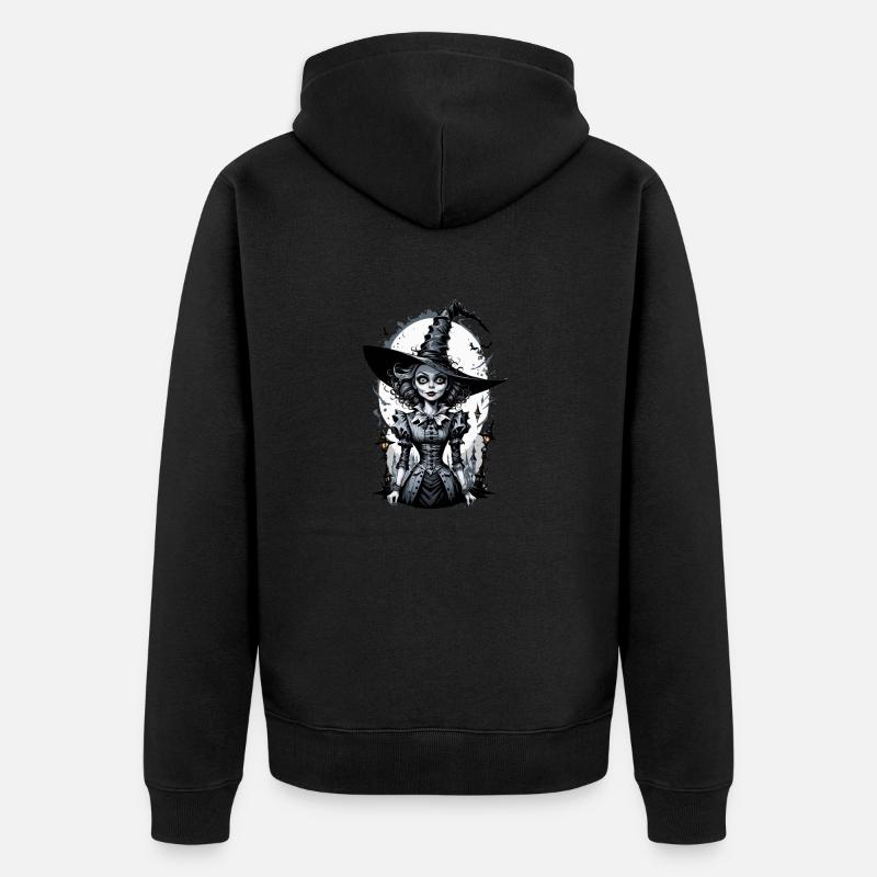 sorcière classique 24 - Veste à capuche bio Premium Unisexe - noir