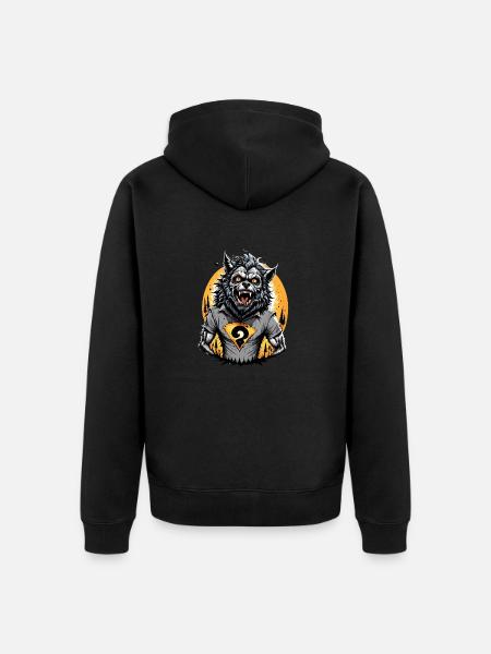 WEREWOLF teen 12 - Unisex Premium Organic Zip Hoodie - black