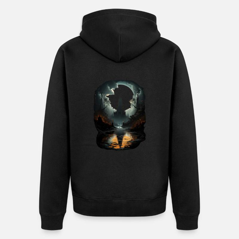 Gothique - Veste à capuche bio Premium Unisexe - noir