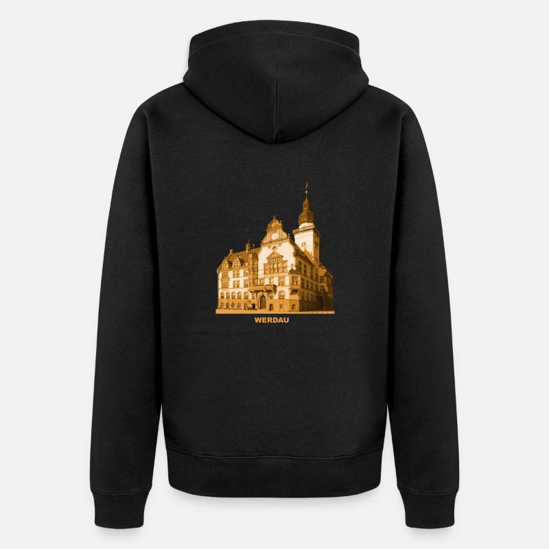 Mairie de Werdau, Pleiße, Saxe - Veste à capuche bio Premium Unisexe - noir