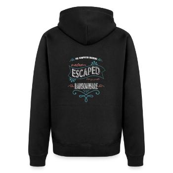 cool fun hacker computer birthday awesome ethical - Unisex Premium Bio Zip Hoodie - Schwarz - Hinten - Nico (187cm)