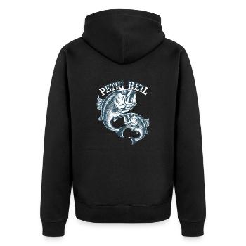 Pêche Vintage Poisson - Veste à capuche bio Premium Unisexe - noir - Dos - Nico (187cm)