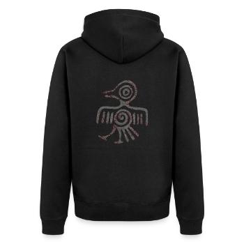 Maya Mexique Aztèque Mexicain Tribar Crâne Indien Inca - Veste à capuche bio Premium Unisexe - noir - Dos - Nico (187cm)