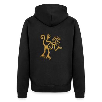 Maya Mexique Aztèque Mexicain Tribar Indien Crâne Inca - Veste à capuche bio Premium Unisexe - noir - Dos - Nico (187cm)