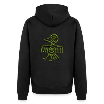 Maya Mexique Aztèque Mexicain Tribar Indien Crâne Inca - Veste à capuche bio Premium Unisexe - noir - Dos - Nico (187cm)