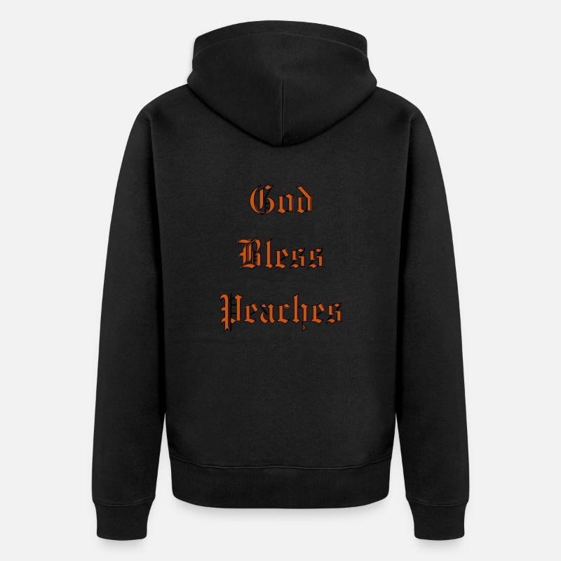 GodBlessPeaches - Unisex Premium Bio Zip Hoodie - Schwarz