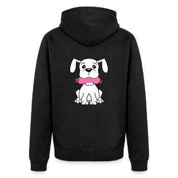 Chien Saucisse Bouche Faim Nourriture Mange Saucisses Sucré - Veste à capuche bio Premium Unisexe - noir - Dos - Nico (187cm)
