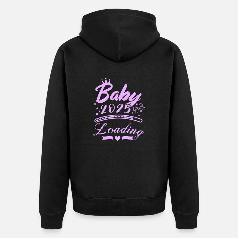 Bébé 2025 chargement - Veste à capuche bio Premium Unisexe - noir