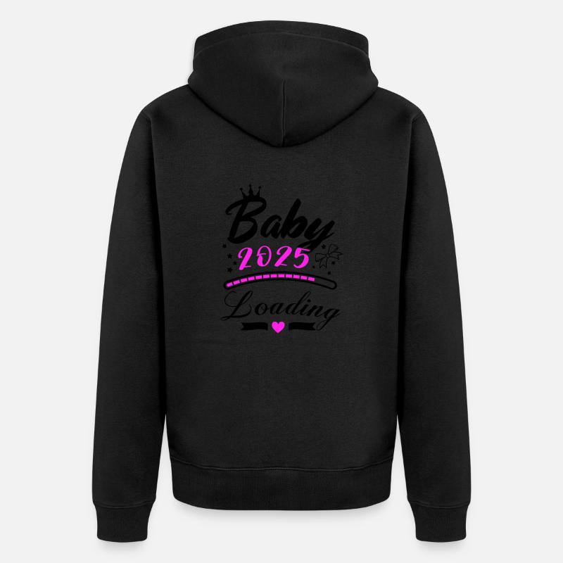 Bébé 2025 chargement - Veste à capuche bio Premium Unisexe - noir