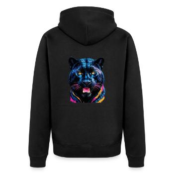 Tigre - Veste à capuche bio Premium Unisexe - noir - Dos - Nico (187cm)