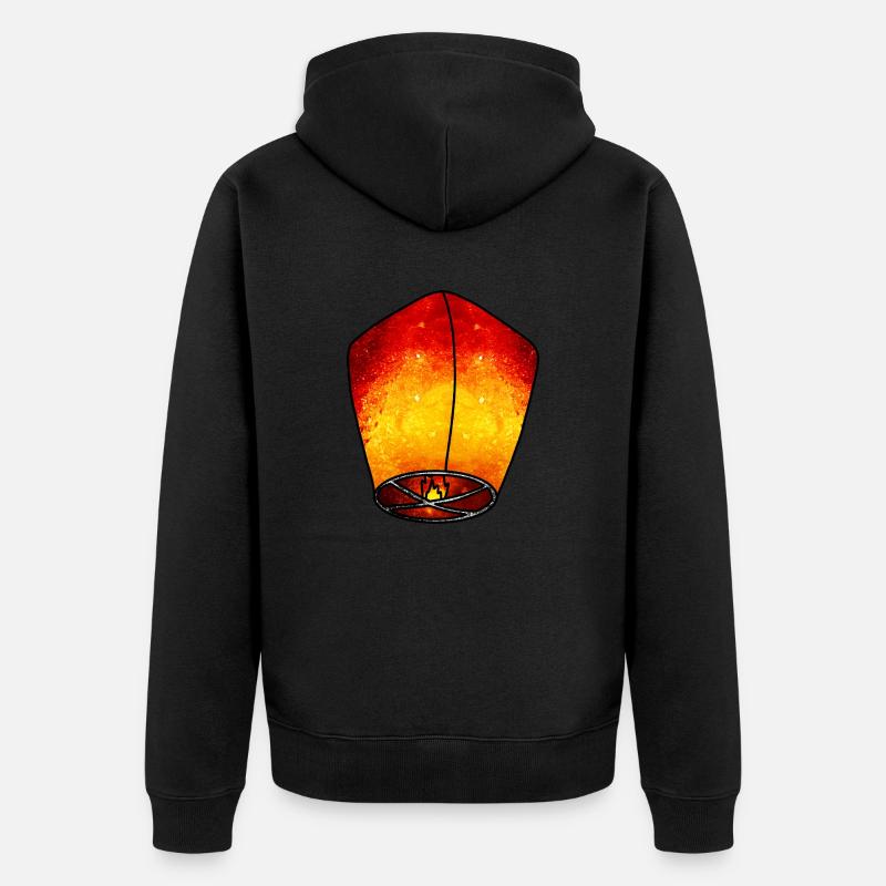 Lanterne Céleste Cosmique - Veste à capuche bio Premium Unisexe - noir
