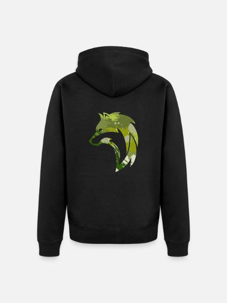 Wild Wolf Camouflage Pattern - Unisex Premium Organic Zip Hoodie - black