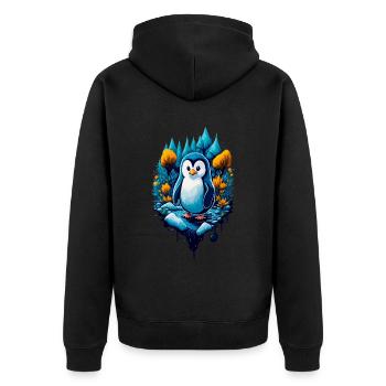 Pingouin cool mignon - Veste à capuche bio Premium Unisexe - noir - Dos - Nico (187cm)