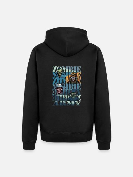 Zombie Army - Unisex Premium Organic Zip Hoodie - black