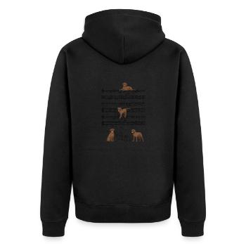 Brown Labrador Dog Partition De Musique Cadeau - Veste à capuche bio Premium Unisexe - noir - Dos - Nico (187cm)