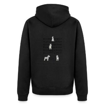Schnauzer Dog Partition De Musique Cadeau - Veste à capuche bio Premium Unisexe - noir - Dos - Nico (187cm)