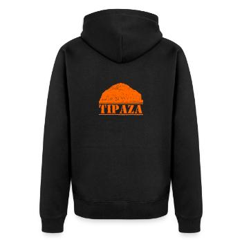 Tipaza - Unisex Premium Organic Zip Hoodie - black - Back - Nico (187cm)