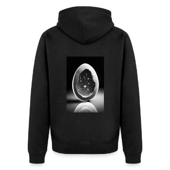 Œuf cosmique - Veste à capuche bio Premium Unisexe - noir - Dos - Nico (187cm)