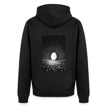 Œuf cosmique - Veste à capuche bio Premium Unisexe - noir - Dos - Nico (187cm)