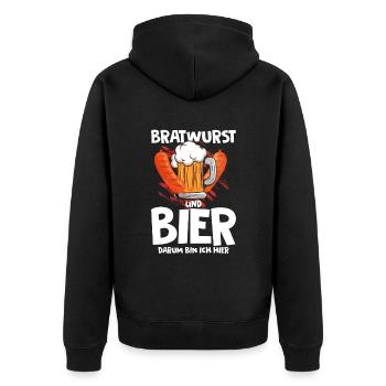 Bratwurst en cadeau - Veste à capuche bio Premium Unisexe - noir - Dos - Nico (187cm)