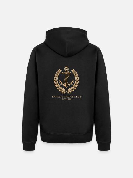 Yacht Private Club - Unisex Premium Organic Zip Hoodie - black