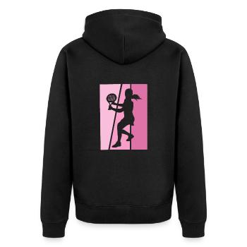 Joueur de padel Padel Tennis Girl - Veste à capuche bio Premium Unisexe - noir - Dos - Nico (187cm)