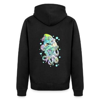 Poulpe - Veste à capuche bio Premium Unisexe - noir - Dos - Nico (187cm)