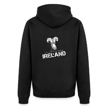 Irlande Irlande moutons - Veste à capuche bio Premium Unisexe - noir - Dos - Nico (187cm)