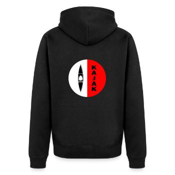 kayak paddling canoe kayaker - Unisex Premium Organic Zip Hoodie - black - Back - Nico (187cm)