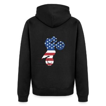 Sport Us Flag Motocross - Veste à capuche bio Premium Unisexe - noir - Dos - Nico (187cm)