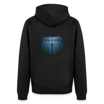 La natation est ma thérapie – Natation et relaxation - Veste à capuche bio Premium Unisexe - noir - Dos - Nico (187cm)