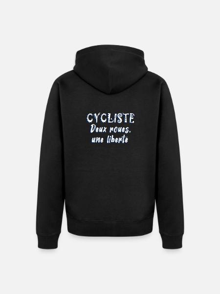 Bicycle Two-Wheeled Bicycle Freedom - Unisex Premium Organic Zip Hoodie - black