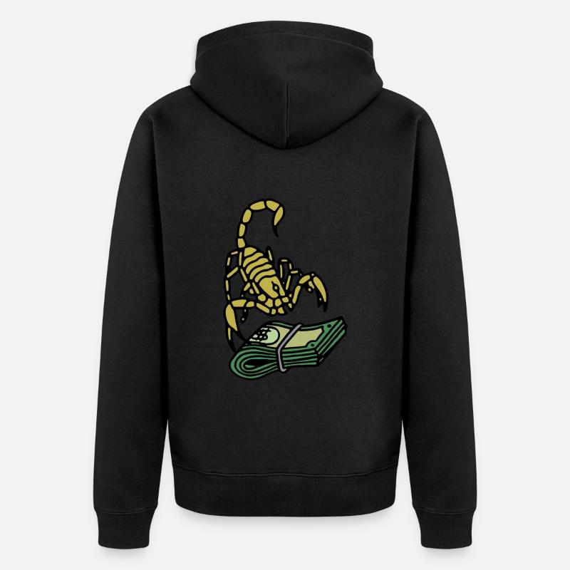 Argent - Veste à capuche bio Premium Unisexe - noir