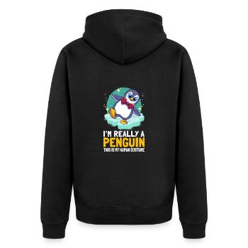 Pingouins Je suis vraiment un pingouin Mignon Pingouin - Veste à capuche bio Premium Unisexe - noir - Dos - Nico (187cm)