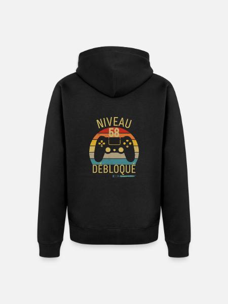 NIVEAU 58 DÉBLOQUÉ - Veste à capuche bio Premium Unisexe - noir