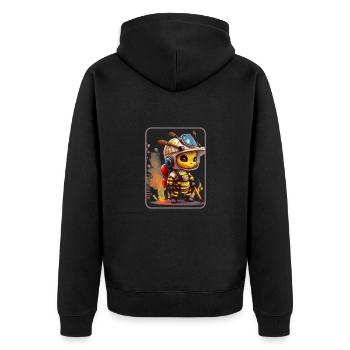 Pompier d’abeilles - Veste à capuche bio Premium Unisexe - noir - Dos - Nico (187cm)