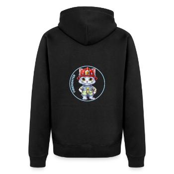 Pompier, chat doux - Veste à capuche bio Premium Unisexe - noir - Dos - Nico (187cm)
