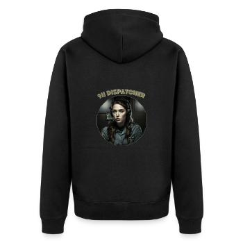 Emergency dispatcher, Women - Unisex Premium Organic Zip Hoodie - black - Back - Nico (187cm)
