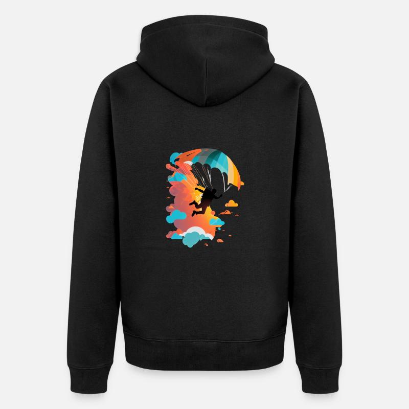 Art du parachutisme - Veste à capuche bio Premium Unisexe - noir