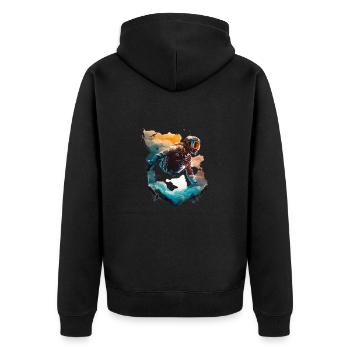 Vol dans les nuages, parachutisme - Veste à capuche bio Premium Unisexe - noir - Dos - Nico (187cm)