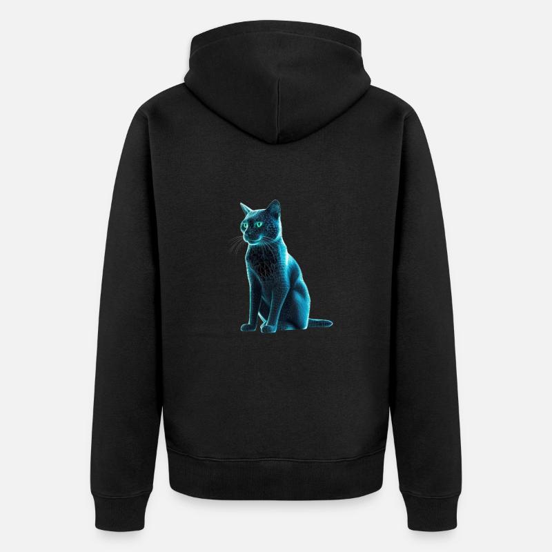 Cyber Kitty - Veste à capuche bio Premium Unisexe - noir