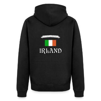 Irlande - Veste à capuche bio Premium Unisexe - noir - Dos - Nico (187cm)